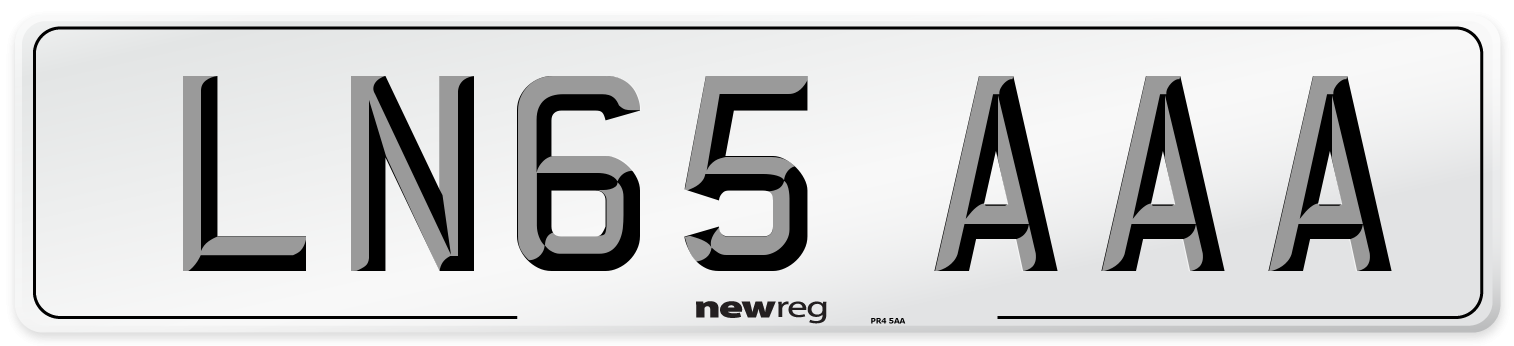 LN65 AAA Number Plate from New Reg
